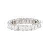14k White Gold 3.54ctw Emerald Cut Diamond Eternity Band