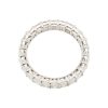 14k White Gold 3.54ctw Emerald Cut Diamond Eternity Band