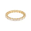 14k Yellow Gold 1.61ctw Oval Cut Diamond Eternity Wedding Band - Image 3
