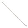 18k White Gold 4.21ctw Diamond Three Stone Tennis Bracelet
