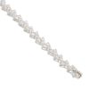 18k White Gold 4.21ctw Diamond Three Stone Tennis Bracelet