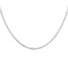 14k White Gold 7.50ctw Diamond Station Tennis Necklace