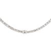 14k White Gold 7.50ctw Diamond Station Tennis Necklace