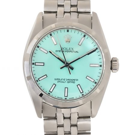 Rolex 6427 Oyster Precision Stainless Steel Turquoise Dial Watch