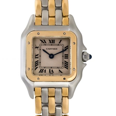 Cartier Panthere 18k Two Tone Three Gold Row Ladies Watch