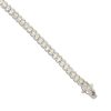 14k White Gold 3.99ctw Half Bezel Set Diamond Tennis Bracelet