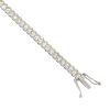 14k White Gold 3.99ctw Half Bezel Set Diamond Tennis Bracelet