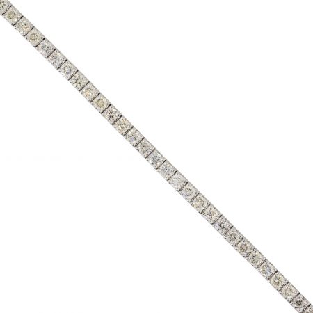 18k White Gold 5.29ctw Round Brilliant Diamond Tennis Bracelet
