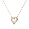 14k Yellow Gold 2.16ctw Diamond Open Heart Pendant Necklace