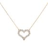 14k Yellow Gold 2.16ctw Diamond Open Heart Pendant Necklace