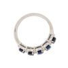 14k White Gold Oval Cut Sapphire & Diamond Halo Ring