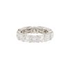 Platinum 3.60ctw Round & Baguette Diamond Eternity Band