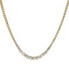 14k Yellow Gold 4.20ctw Round Brilliant Graduated Tennis Necklace