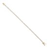 14k Yellow Gold Round Cut Diamond Tennis Bracelet