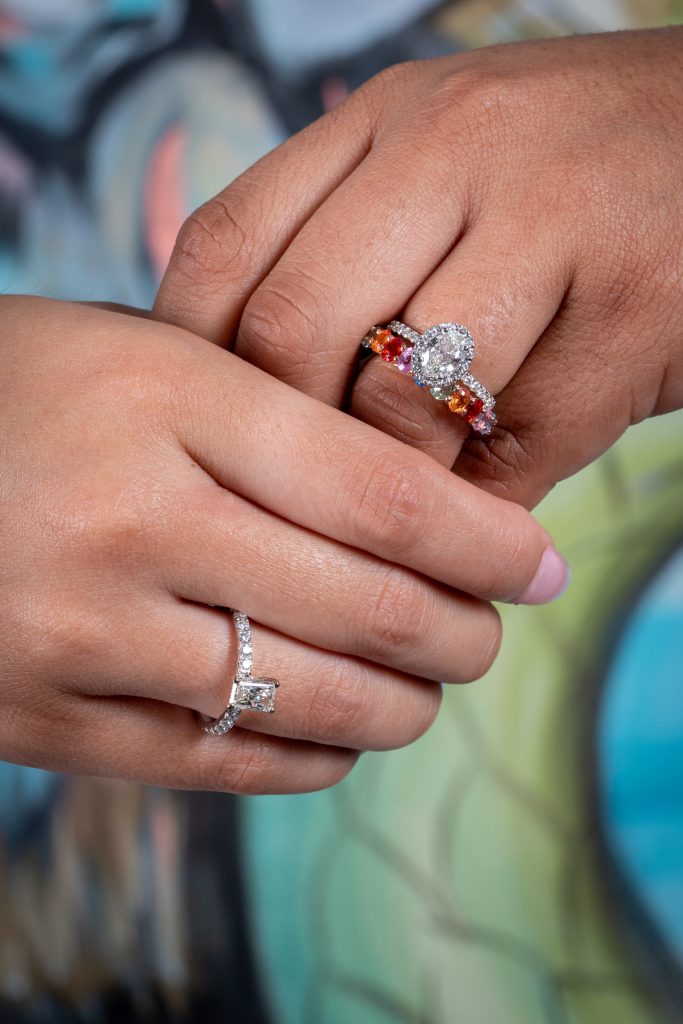 the Asscher cut diamond in an engagement ring