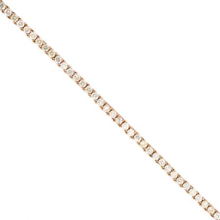 14k Rose Gold 2.66ctw Round Cut Briliant 7 inch Tennis Bracelet