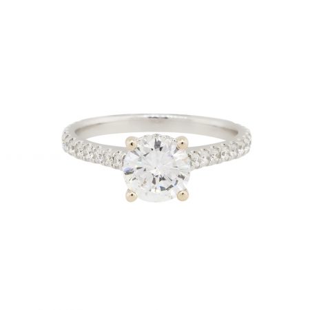 18k White Gold 1.69ctw GIA Round Diamond Engagement Ring
