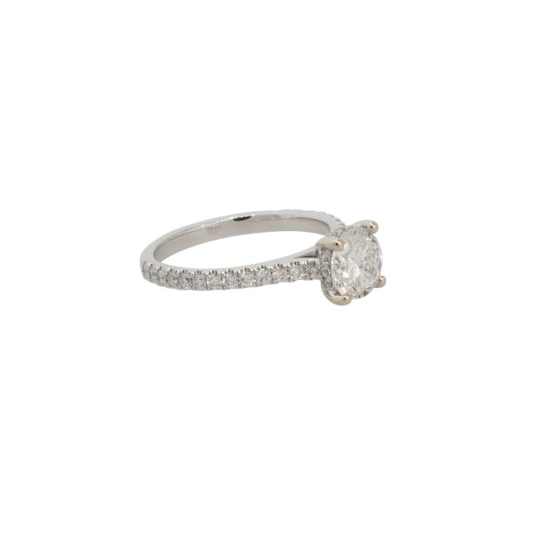 GIA Certified 18k White Gold 1.69ctw Diamond Engagement Ring