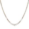14k White Gold 9.5ctw Graduated Diamond Tennis Necklace