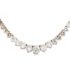 14k White Gold 9.5ctw Graduated Diamond Tennis Necklace
