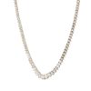 14k White Gold 9.5ctw Graduated Diamond Tennis Necklace
