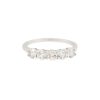 14k White Gold 1.05ctw Round Diamond Five Stone Wedding Band