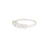 14k White Gold 1.05ctw Round Diamond Five Stone Wedding Band