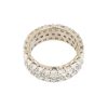 14k White Gold 2.50ctw Three Row Diamond Wide Band