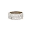 14k White Gold 2.35ctw Round and Baguette Cut Diamond Wide Band