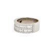 14k White Gold 2.35ctw Round and Baguette Cut Diamond Wide Band