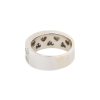 14k White Gold 2.35ctw Round and Baguette Cut Diamond Wide Band