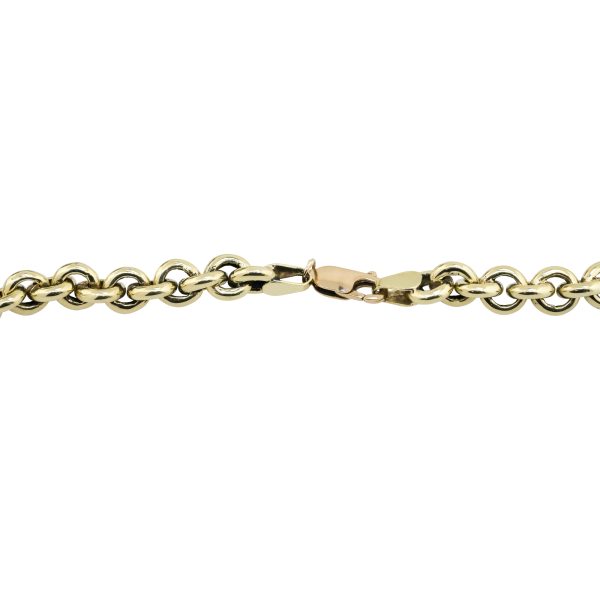 18k Yellow Gold Round Chain Link Necklace With Bezel Set and Ancient Coins