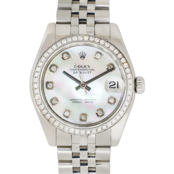 Rolex 178274 Datejust Stainless Steel Mother of Pearl Diamond Watch