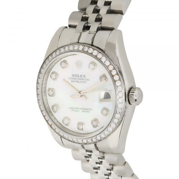 Rolex 178274 Datejust Stainless Steel Mother of Pearl Diamond Watch