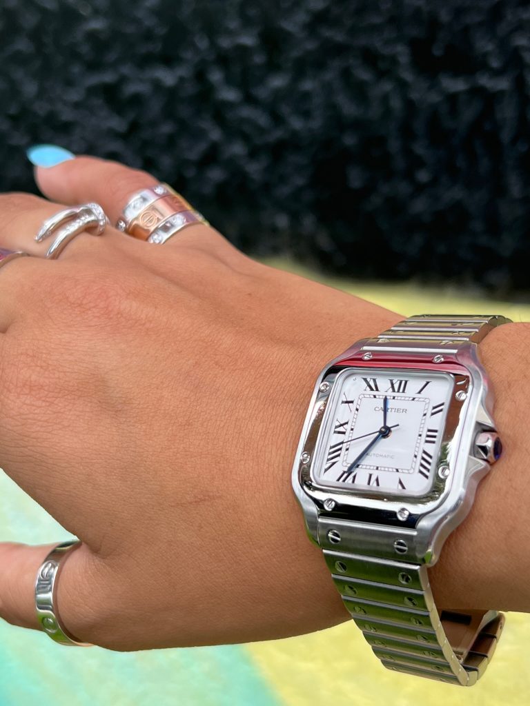 a Santos De Cartier watch 