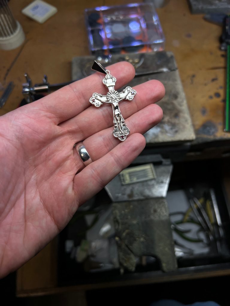 a designer crucifix necklace 