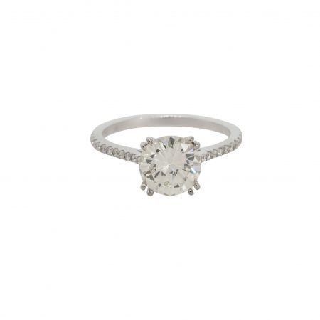 18k White Gold 2.17ctw Round Brilliant Diamond Engagement Ring