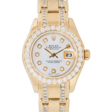 Rolex 80298 Datejust 18K Yellow Gold Diamond Masterpiece Watch