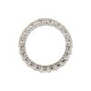 14k White Gold 4.61ctw Round and Emerald Cut Diamond Eternity Band Ring