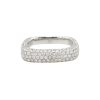 14k White Gold 1.21ctw Round Diamond Pave Square Band Ring
