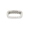 14k White Gold 1.21ctw Round Diamond Pave Square Band Ring