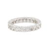 14k White Gold 4.31ctw Radiant Cut Diamond Eternity Band