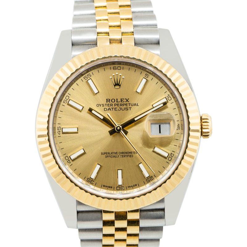 Rolex 126333 Datejust 18k Two Tone Champagne Dial Fluted Bezel Watch