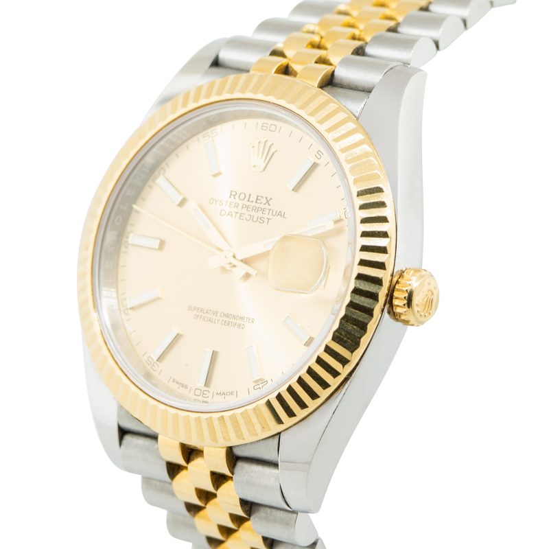 Rolex 126333 Datejust 18k Two Tone Champagne Dial Fluted Bezel Watch