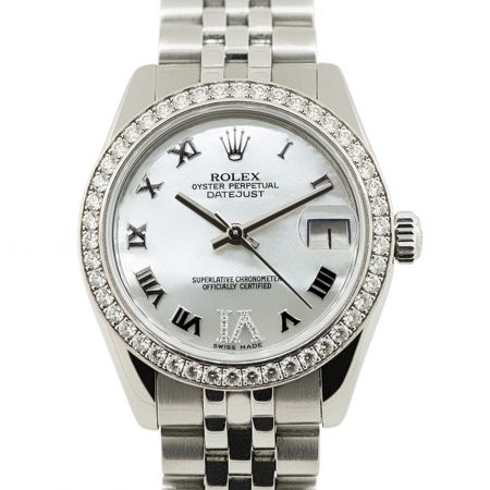 Rolex 178384 Datejust Mother of Pearl Dial Diamond Bezel Stainless Steel Watch