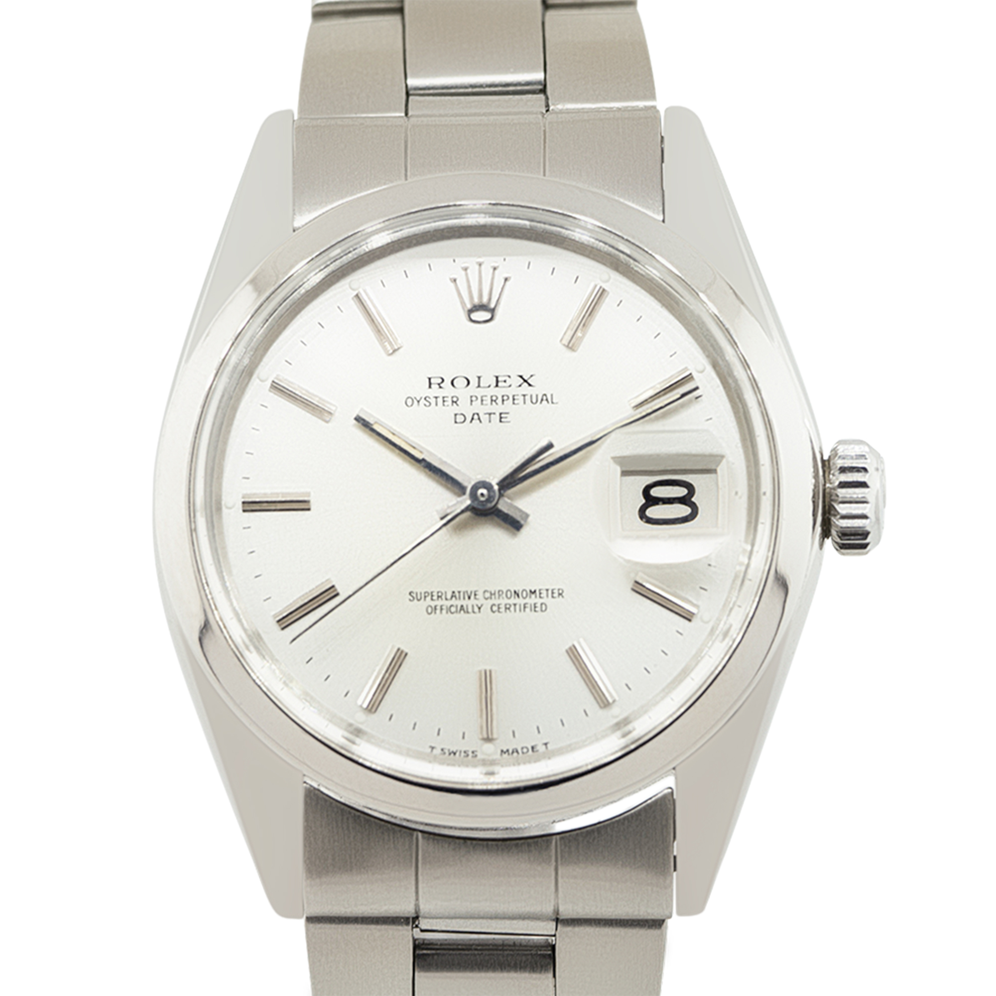 Rolex 1500 Perpetual Silver Dial With Steel Watch