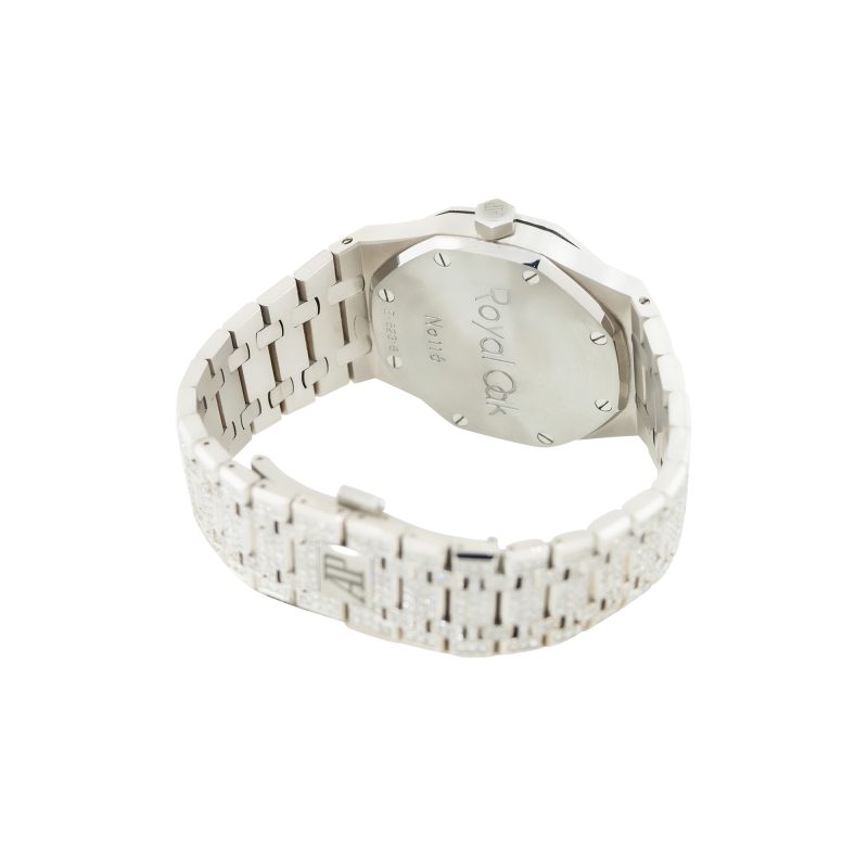 Audemars Piguet Royal Oak 18k White Gold Pave Diamond Watch