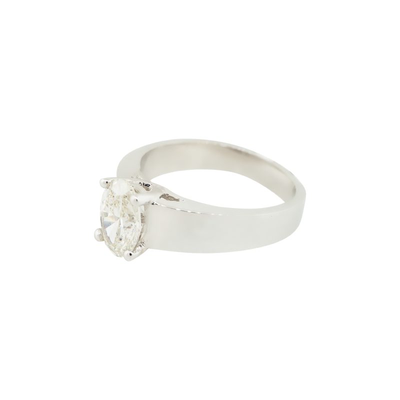 Lab Created 1.50ctw Diamond 14k White Gold Engagement Ring