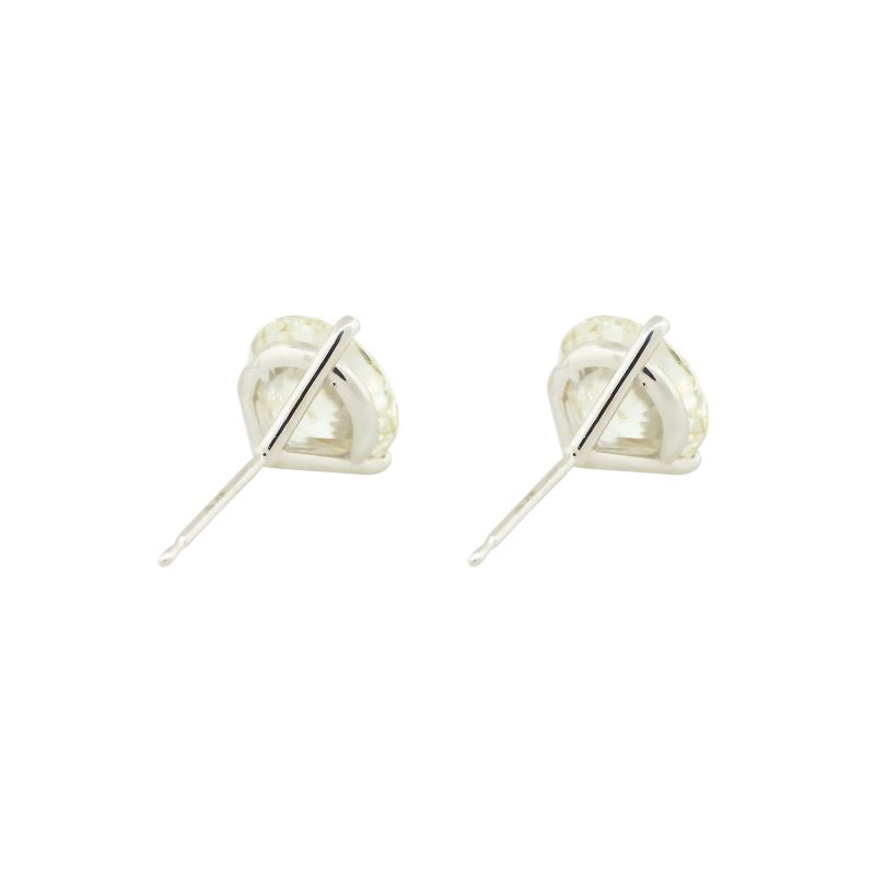 Lab Grown 5.41ctw Diamond 14k White Gold Stud Earrings