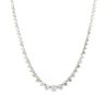 18k White Gold 16.35ctw Diamond Graduated Tennis Necklace